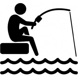 Bavlněné tričko s rybářským potiskem Rybář ikona